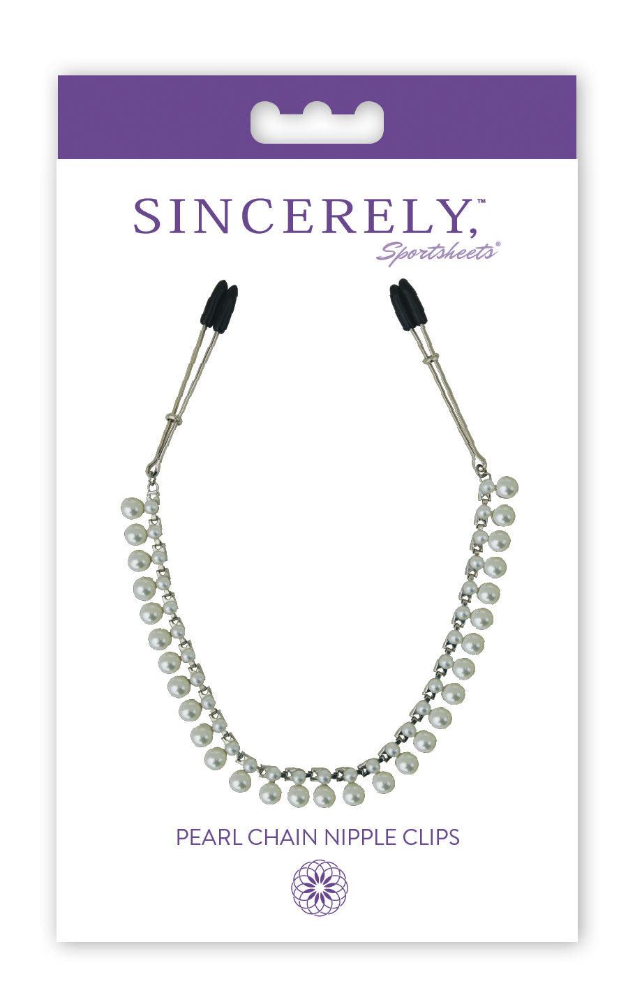 Sincerely Pearl Chain Nipple Clips - Love It Wet