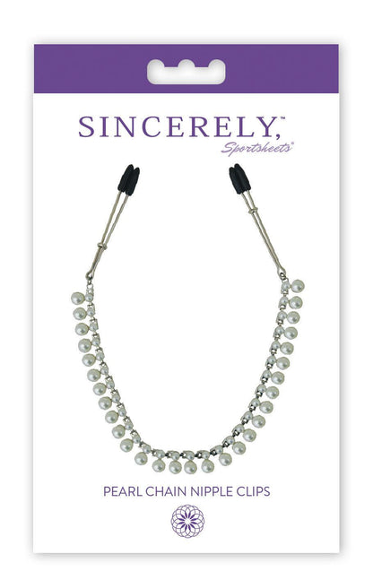 Sincerely Pearl Chain Nipple Clips - Love It Wet