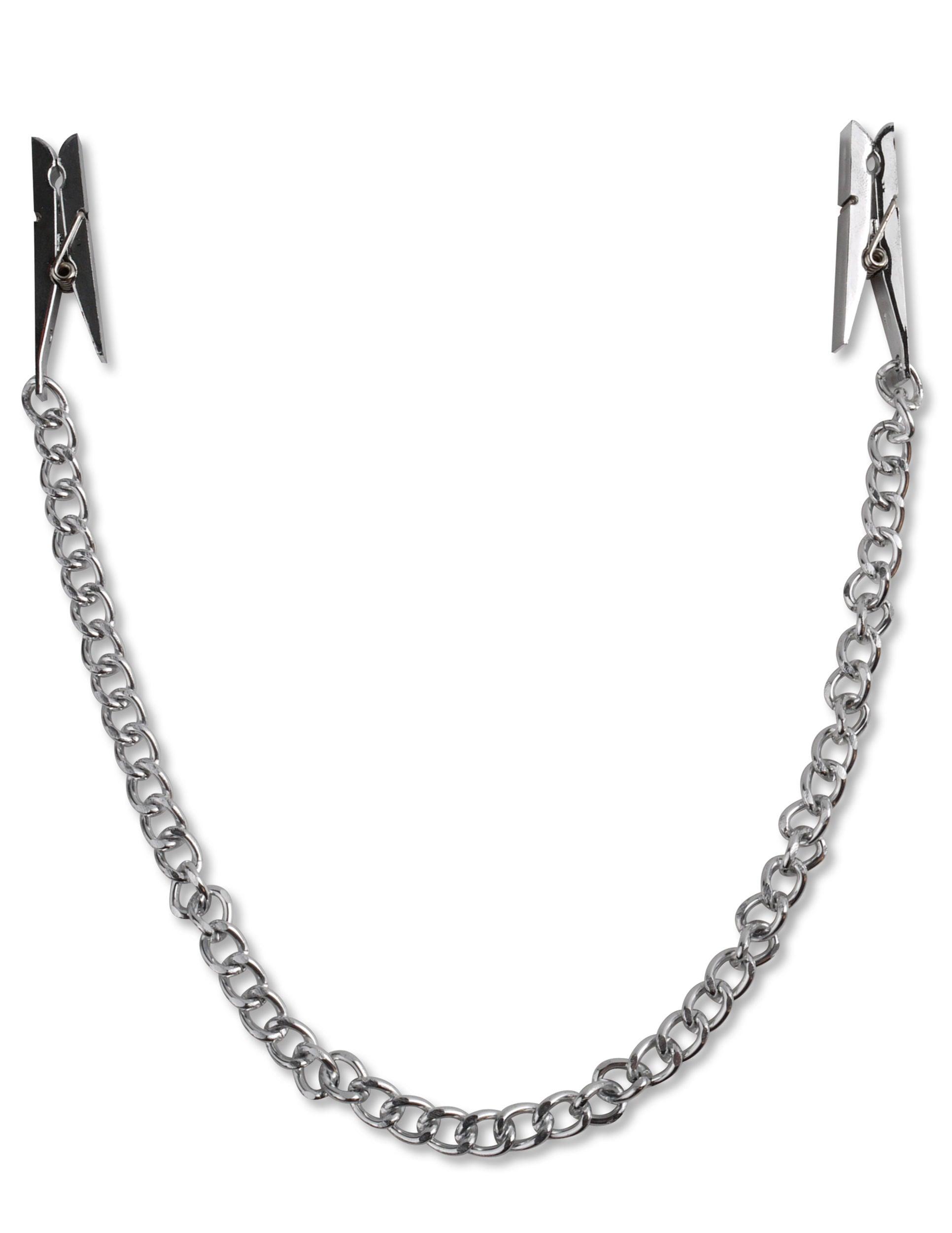 Fetish Fantasy Series Nipple Chain Clips - Silver - Love It Wet