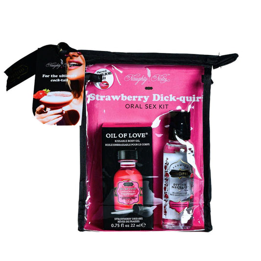 Strawberry Dick-Quiri Oral Sex Kit - .75 Oz - Love It Wet