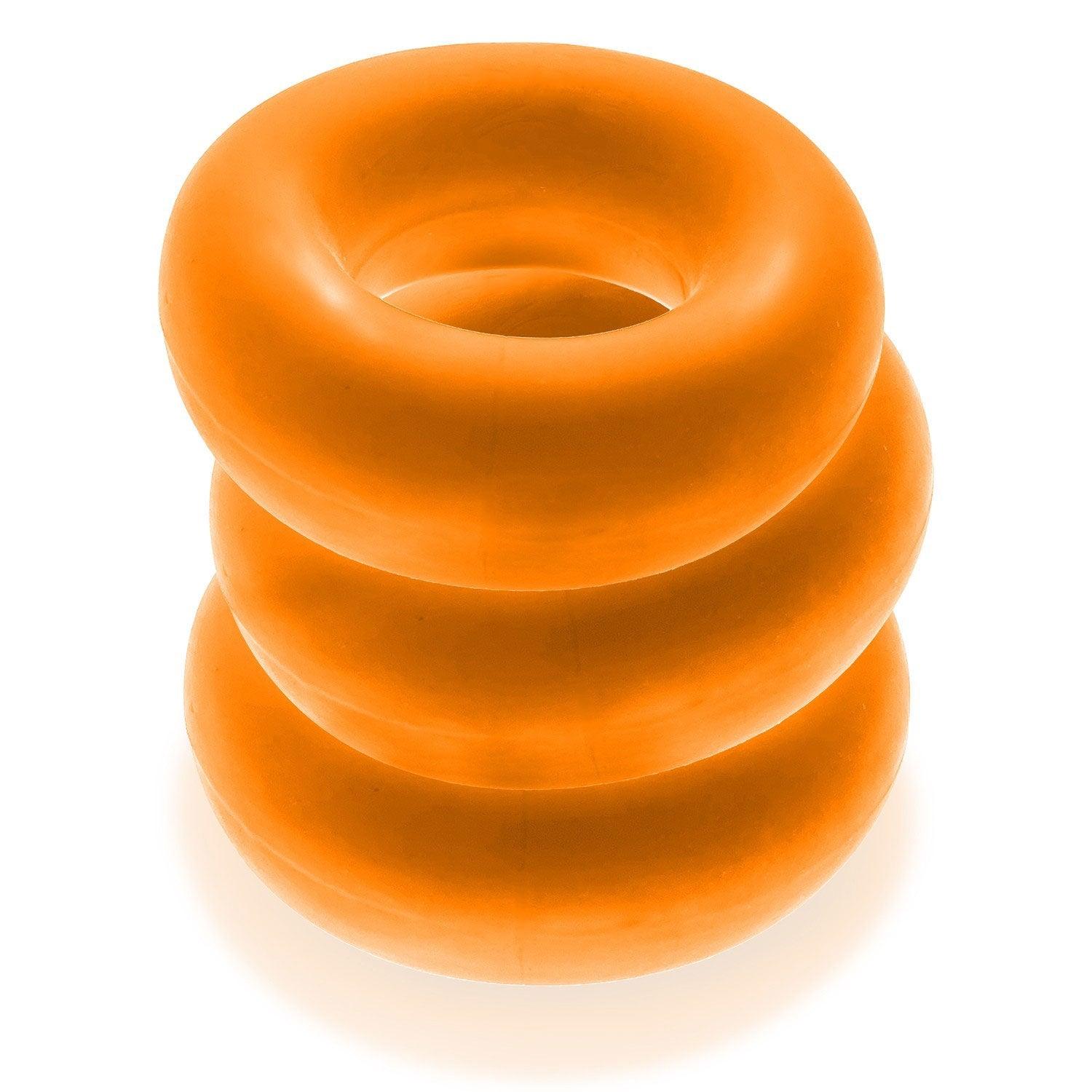 Fat Willy 3-Pack Jumbo Cockring - Orange - Love It Wet