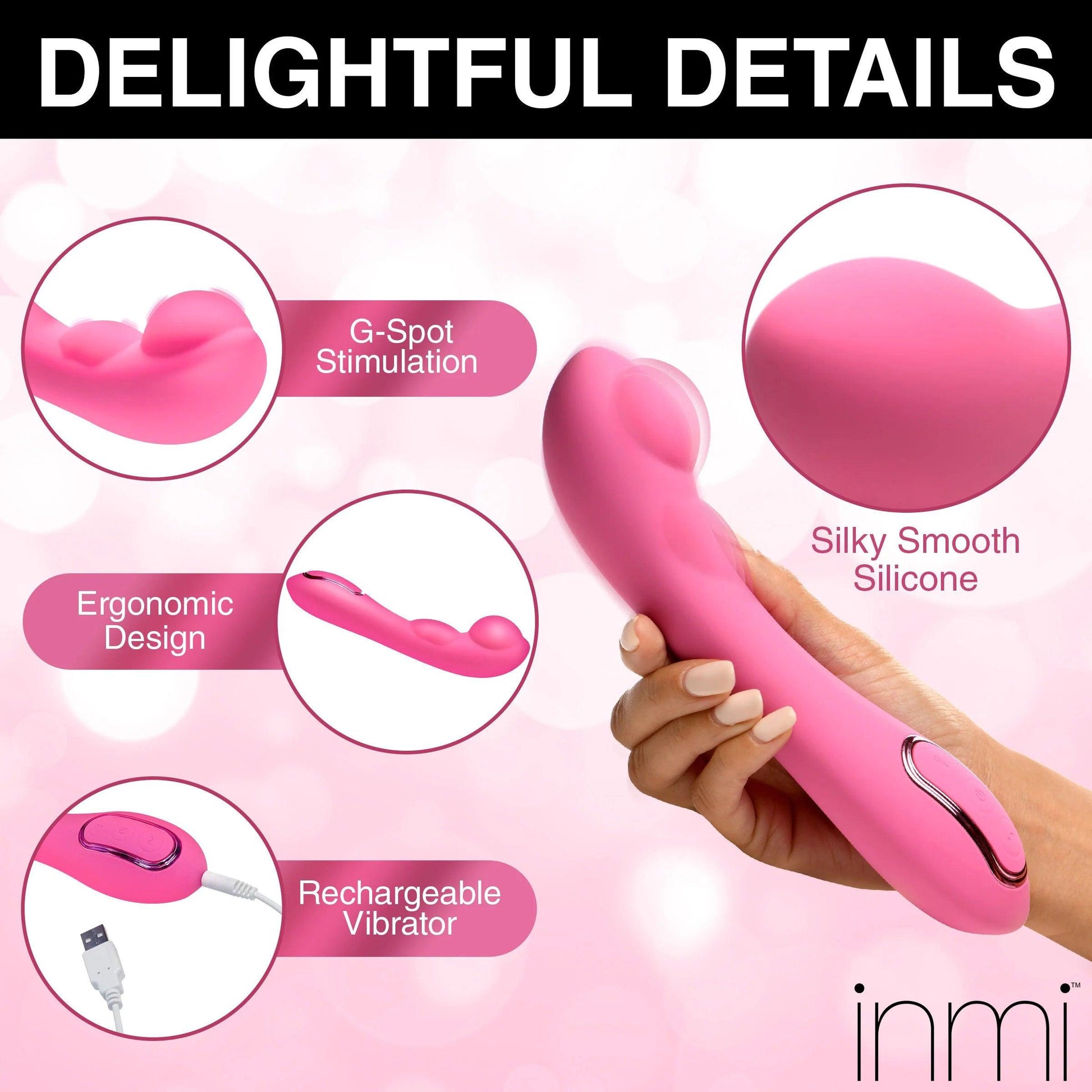 Extreme-G Inflating G-Spot Silicone Vibrator - Pink - Love It Wet