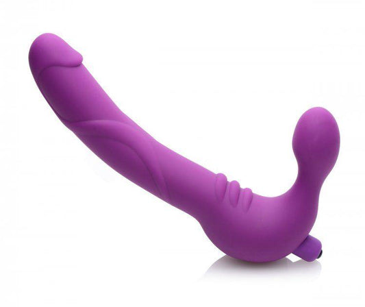 Royal Revolver Vibrating Strapless Strap- on Dildo - Purple - Love It Wet