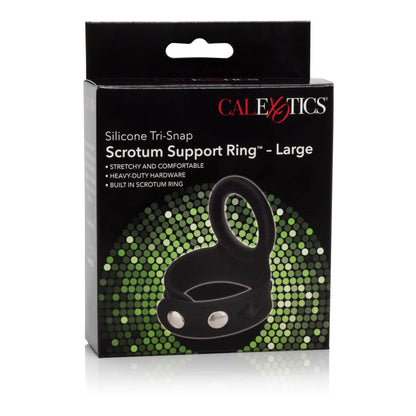 Silicone Tri-Snap Scrotum Support Ring - Large - Love It Wet