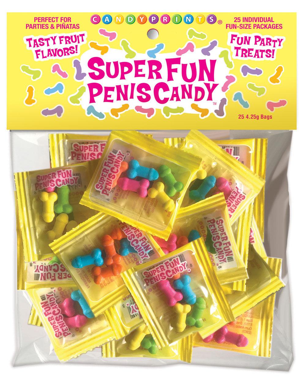 Super Fun Penis Candy 25 Individual Fun-Size Packages - Love It Wet