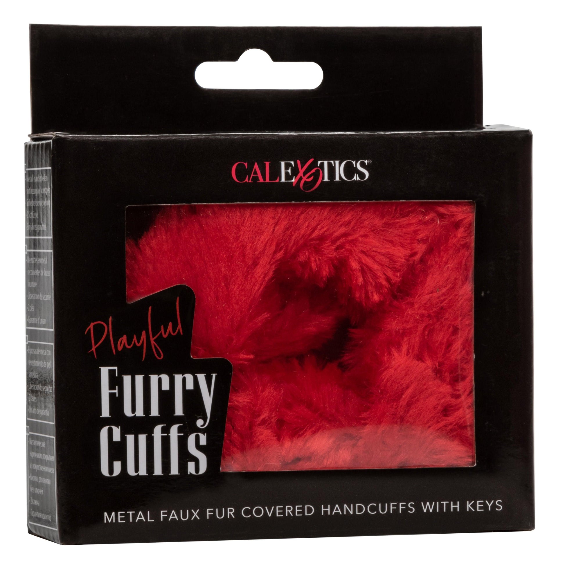 Playful Furry Cuffs - Red - Love It Wet