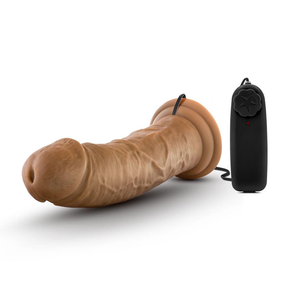 Dr. Skin - Dr. Joe - 8 Inch Vibrating Cock With Suction Cup - Mocha - Love It Wet