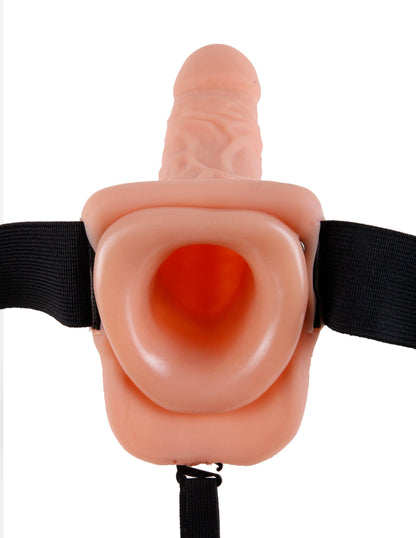 Fetish Fantasy Series 7 Inch Hollow Strap-on With Balls - Flesh - Love It Wet