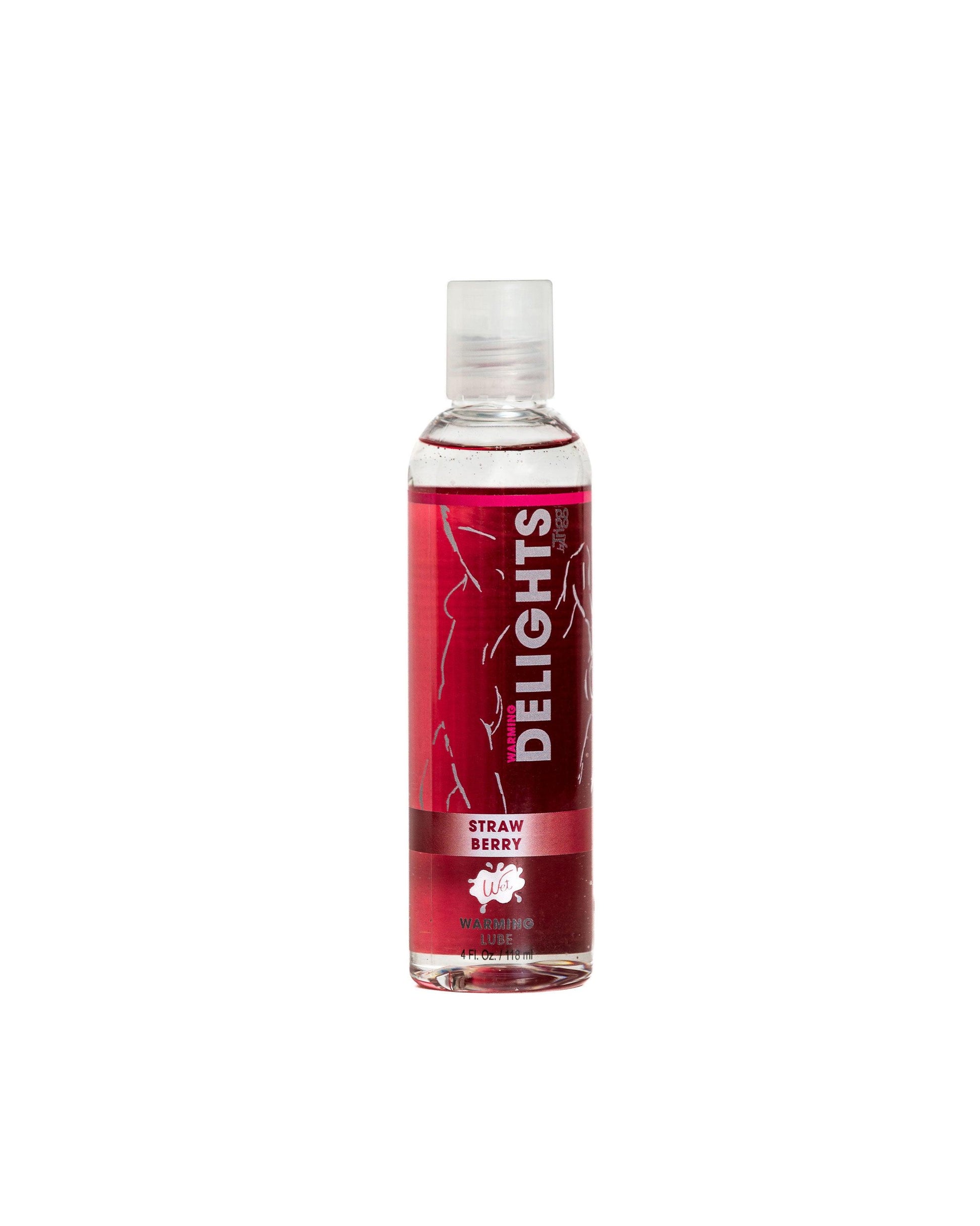 Warming Delights - Strawberry - Flavored Lube 4 Oz - Love It Wet