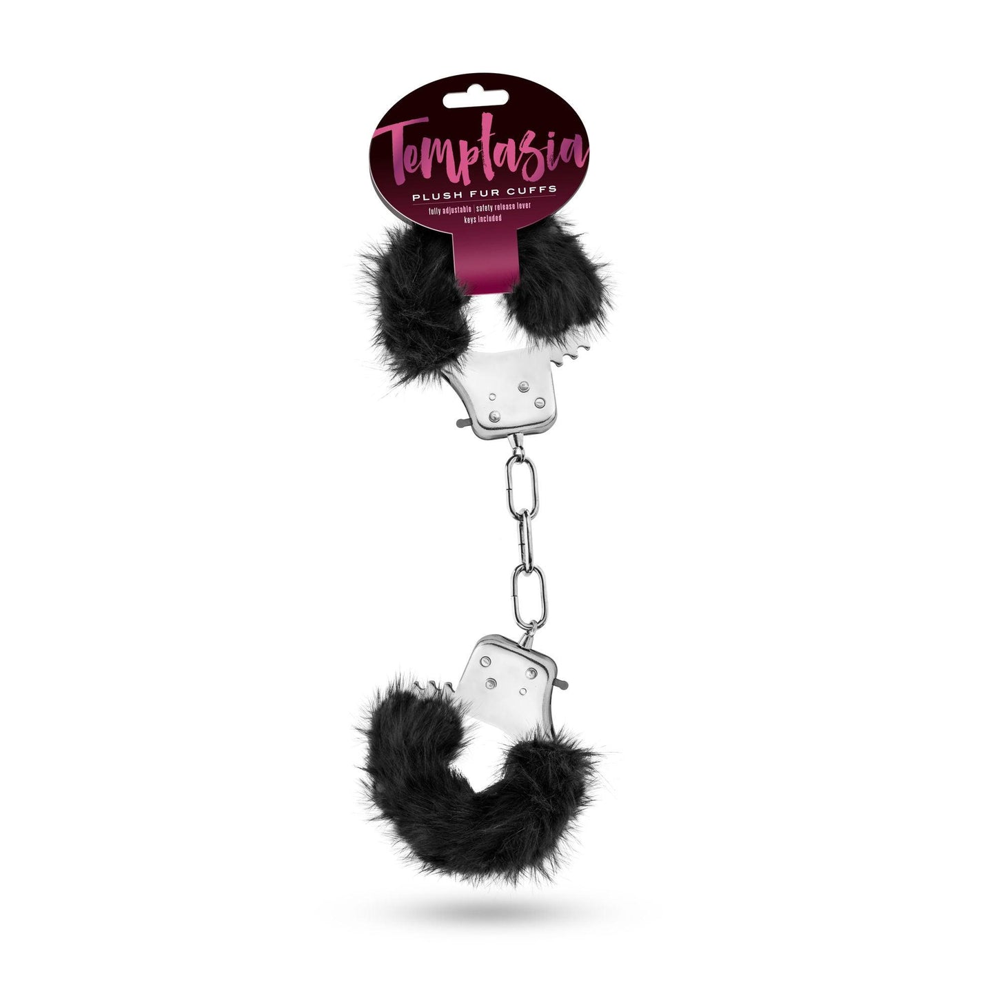 Temptasia - Plush Fur Cuffs - Black - Love It Wet