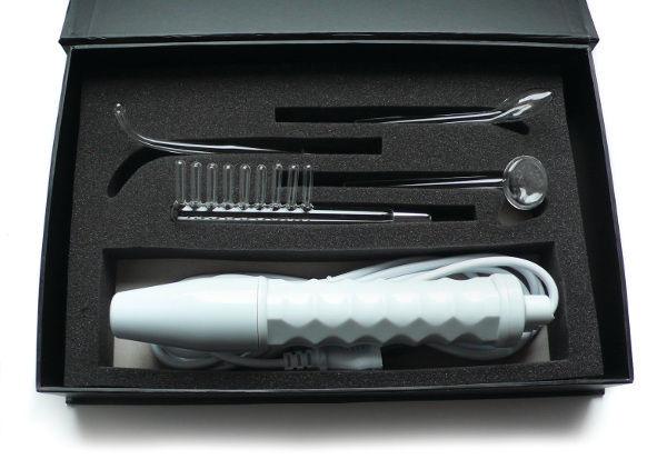 Neon Wand Electrosex Kit - White Handle - Purple Electrode - Love It Wet