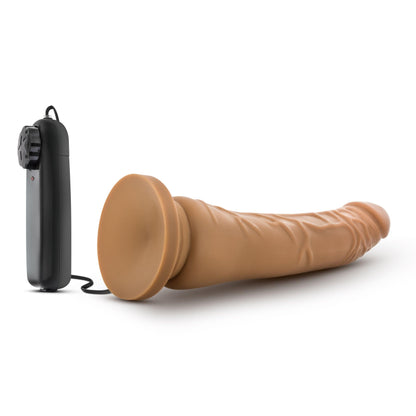 Dr. Skin - 8.5 Inch Vibrating Realistic Cock With Suction Cup - Vanilla - Love It Wet