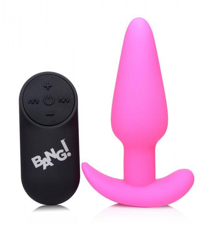 21x Silicone Butt Plug With Remote - Pink - Love It Wet