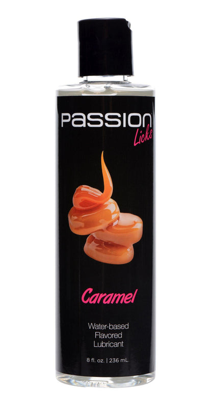 Passion Licks Caramel Water Based Flavored Lubricant 8 Oz - Love It Wet