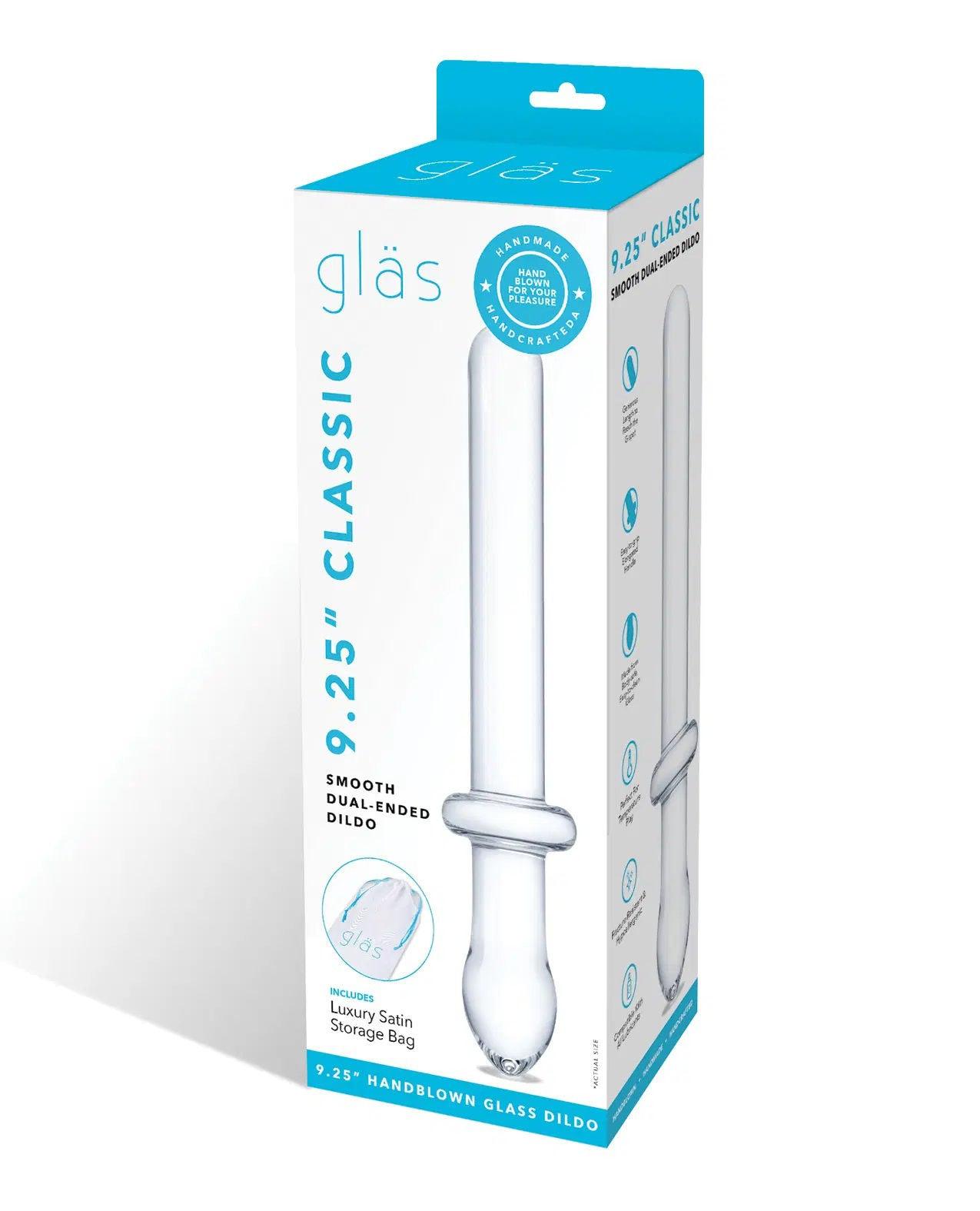 9.25 Inch Classic Smooth Dual-Ended Dildo - Clear - Love It Wet