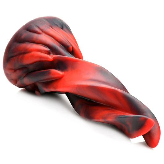 Hell Kiss Twisted Tongues Silicone Dildo - Red - Love It Wet