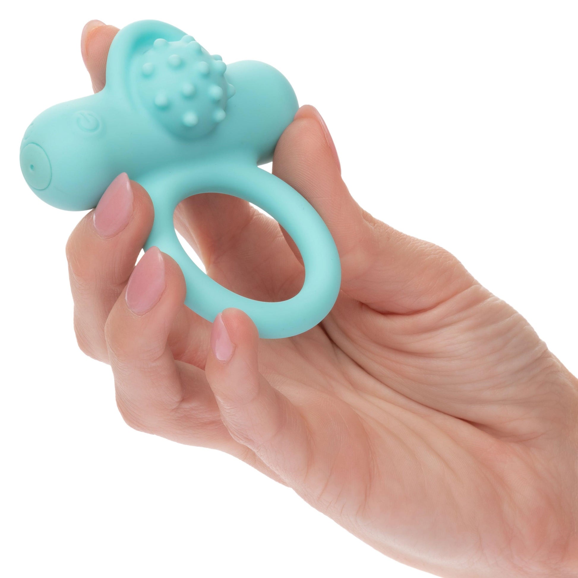 Silicone Rechargeable Nubby Lover's Delight - Blue - Love It Wet