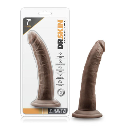 Dr. Skin - 7 Inch Cock With Suction Cup - Chocolate - Love It Wet