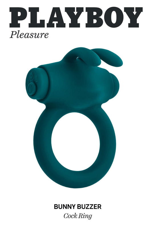 Playboy Pleasure - Bunny Buzzer - Cock Ring - Deep Teal - Love It Wet