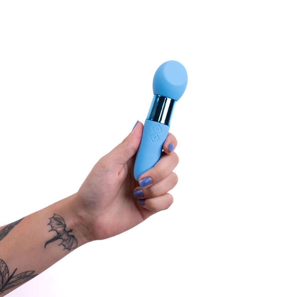 Rina Rechargeable Dual Motor Silicone 15- Function Vibrator - Blue - Love It Wet