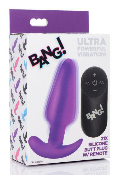 21x Silicone Butt Plug With Remote - Pink - Love It Wet