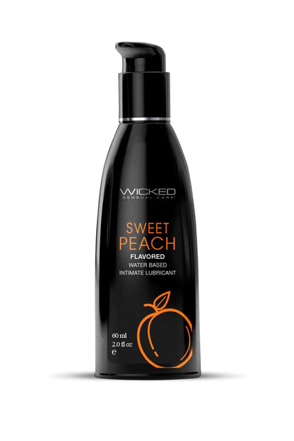 Aqua Sweet Peach Flavored Water Based Intimate Lubricant - 4 Fl. Oz. - Love It Wet