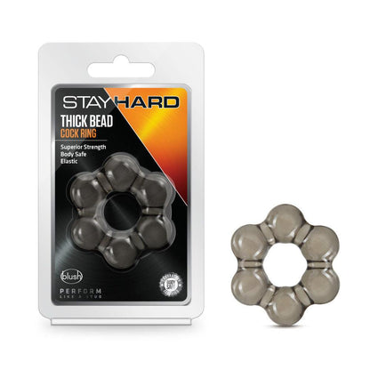 Stay Hard - Thick Bead Cock Ring - Black - Love It Wet