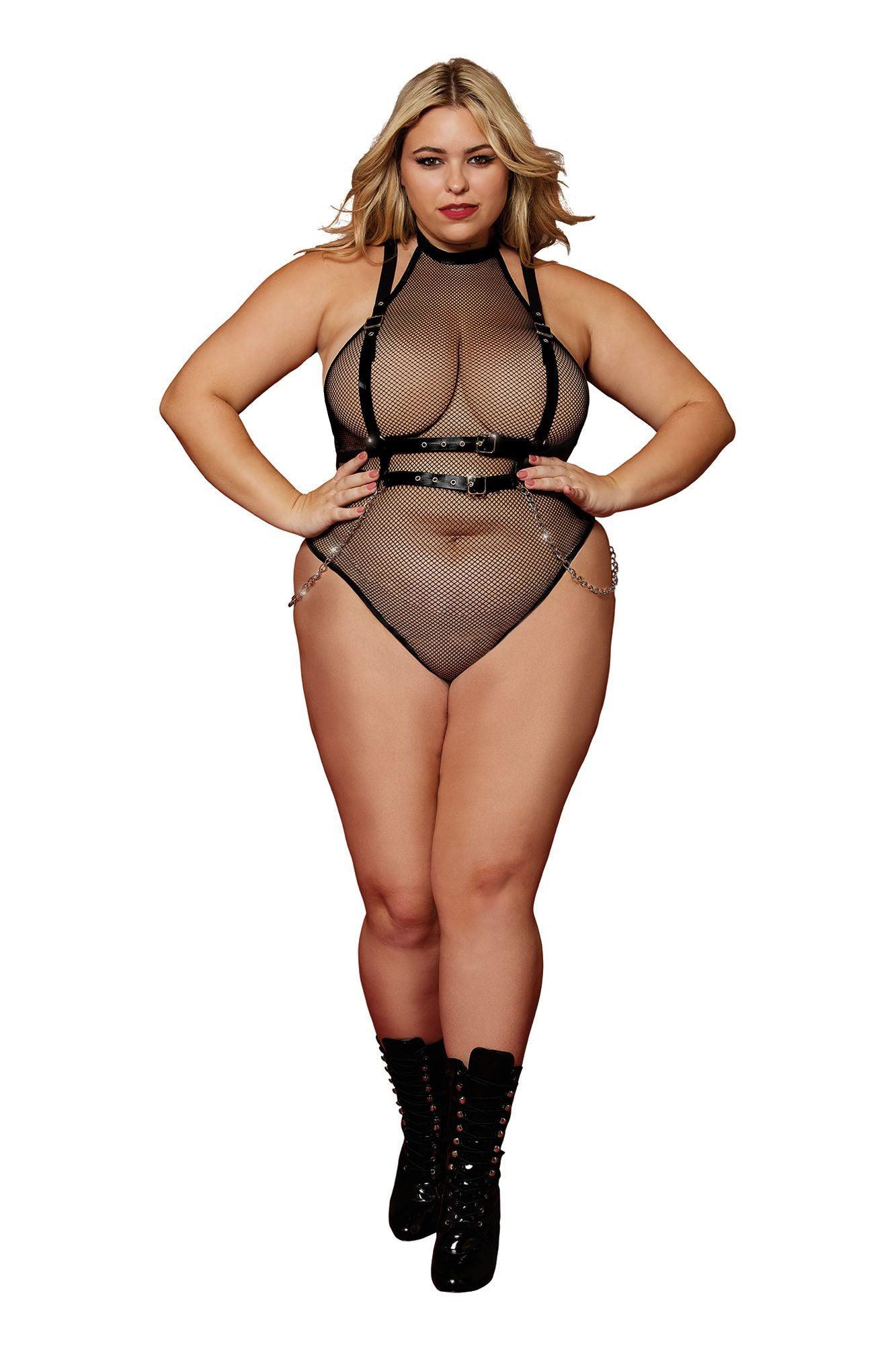 Teddy and Harness - Queen Size - Black - Love It Wet