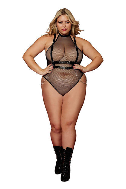 Teddy and Harness - Queen Size - Black - Love It Wet