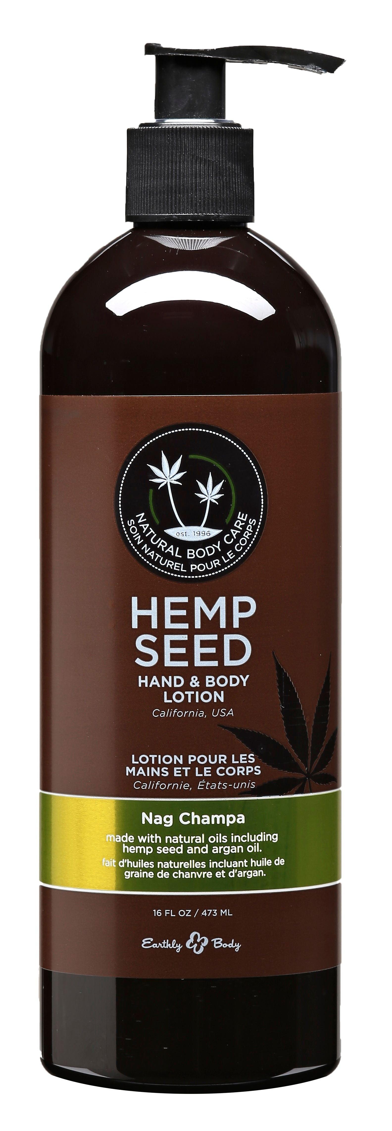 Hemp Seed Hand and Body Lotion - 16 Fl. Oz. - Nag Champa - Love It Wet