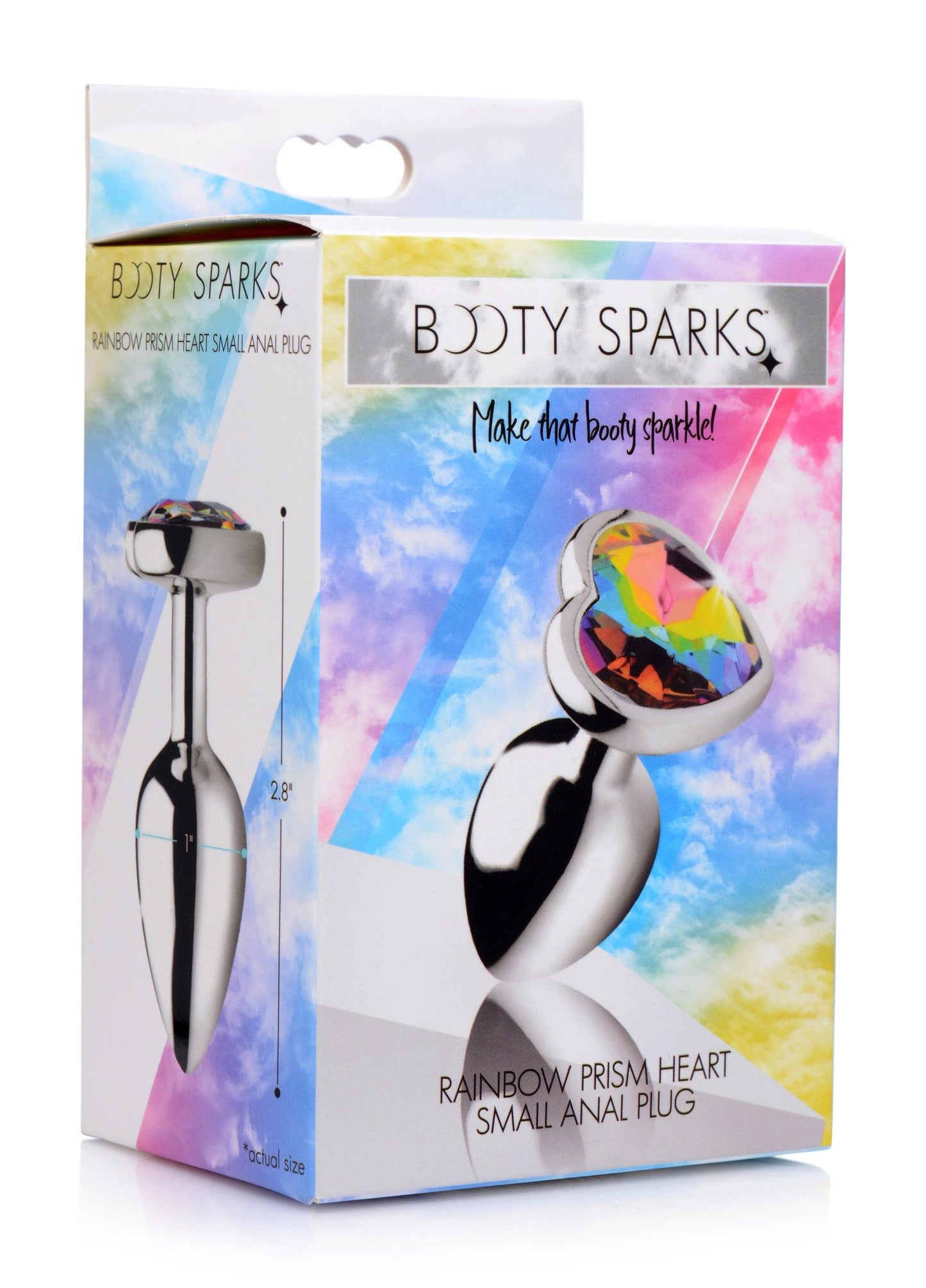 Rainbow Prism Heart Anal Plug - Small - Love It Wet