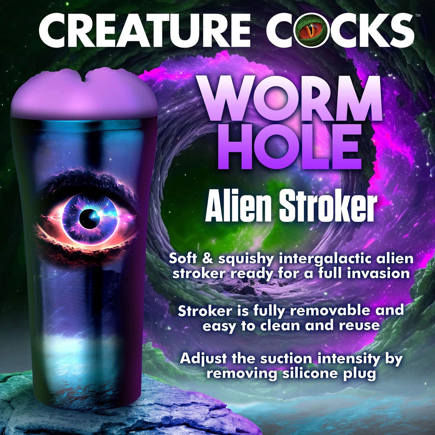 Wormhole Alien Stroker - Purple - Love It Wet