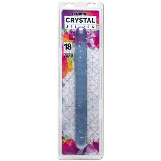 Crystal Jellies 18 Inch Double Dong - Clear - Love It Wet