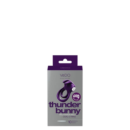 Thunder Bunny Rechargeable Dual Ring - Black Pearl - Love It Wet