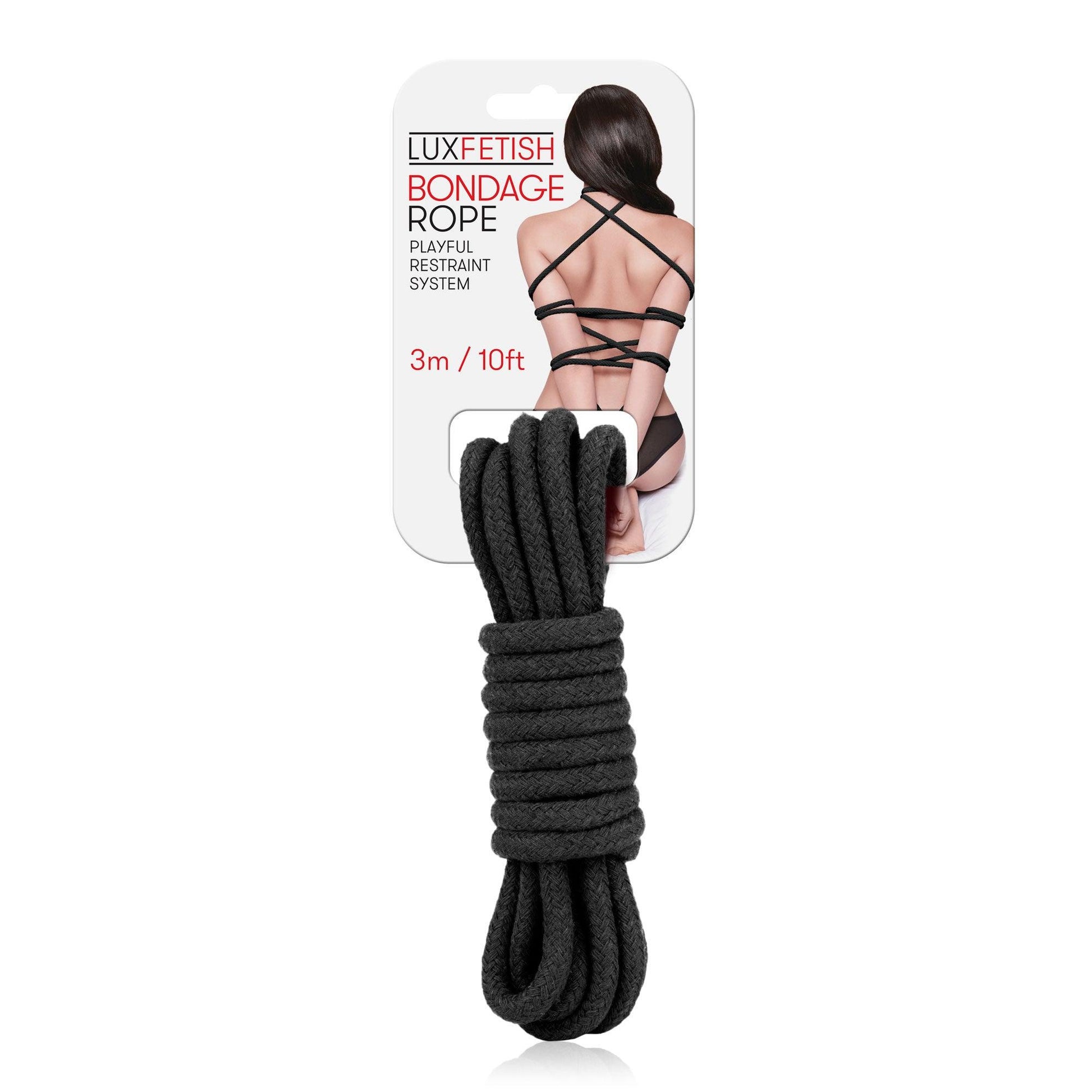 Sexy Bondage Rope 3m / 10ft - Black - Love It Wet