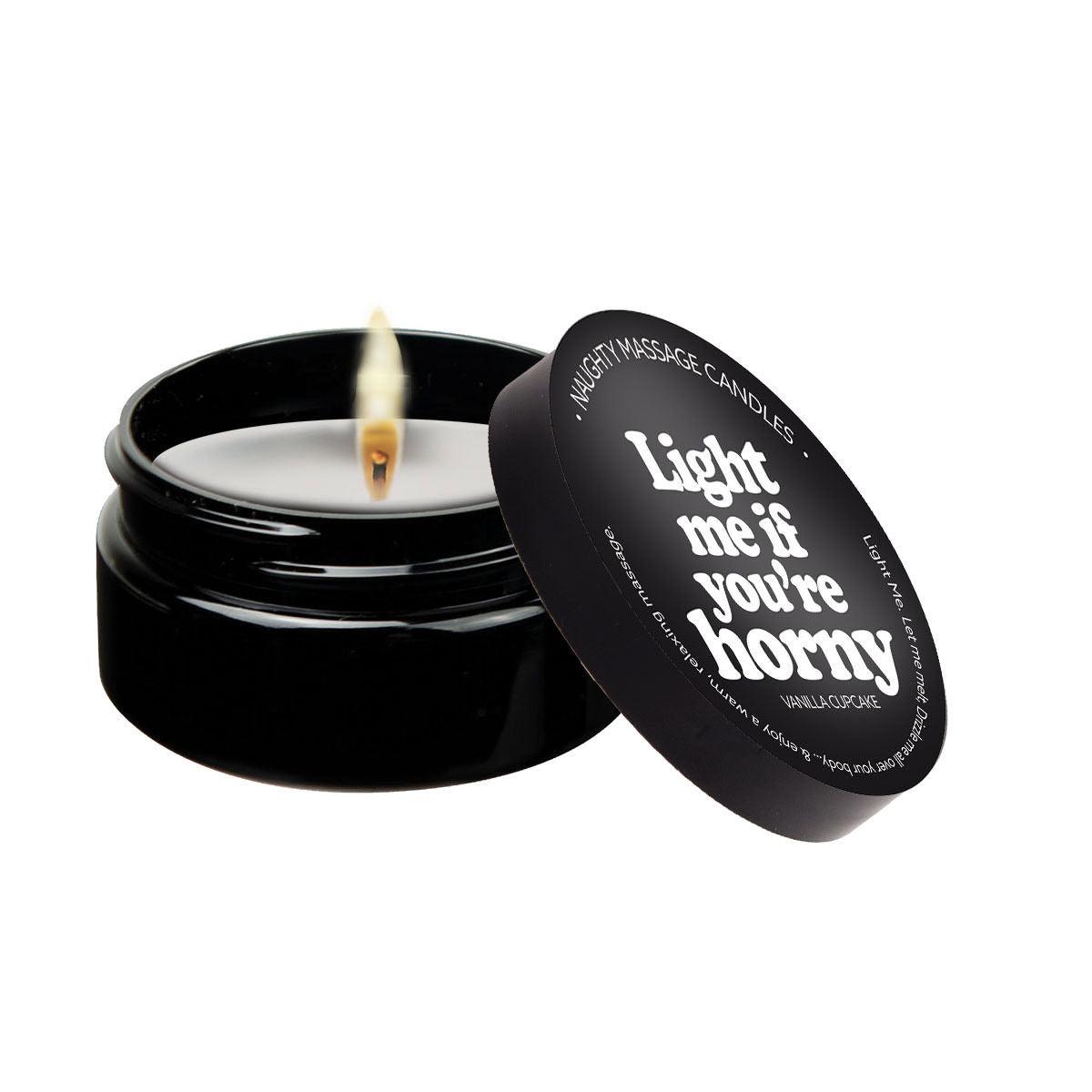 Light Me if You're Horny - Massage Candle - 2 Oz - Vanilla - Love It Wet