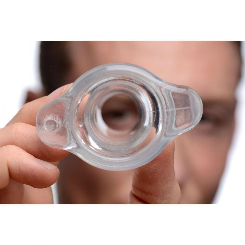 Peephole Clear Hollow Anal Plug - Small - Love It Wet