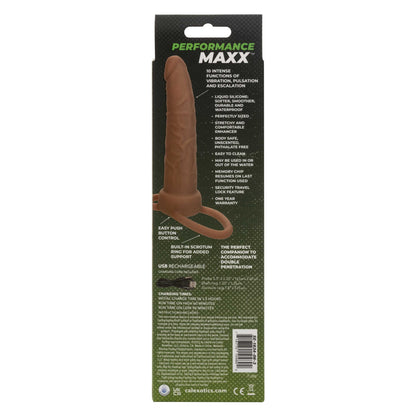 Performance Maxx Rechargeable Dual Penetrator - Brown - Love It Wet