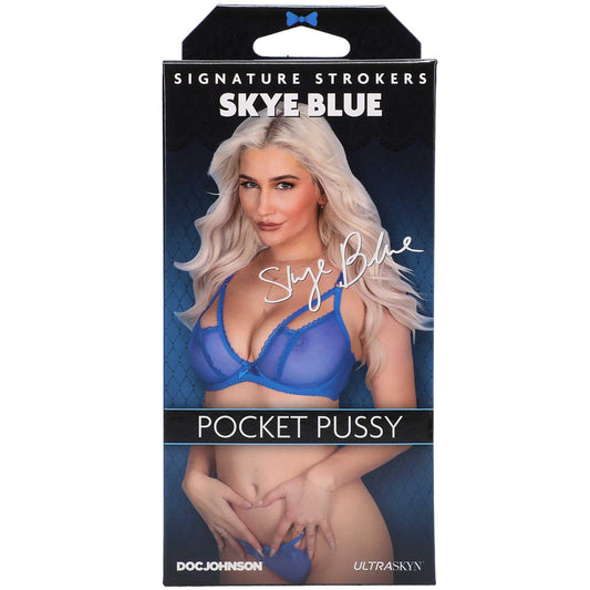 Signature Strokers - Skye Blue - Ultraskyn Pocket Pussy - Vanilla - Love It Wet