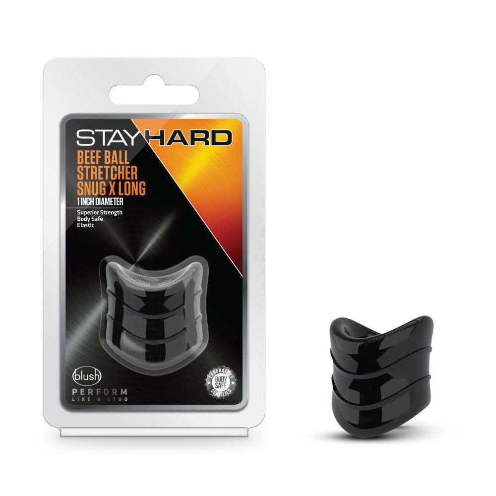 Stay Hard - Beef Ball Stretcher Snug - 1 Inch Diameter - Black - Love It Wet