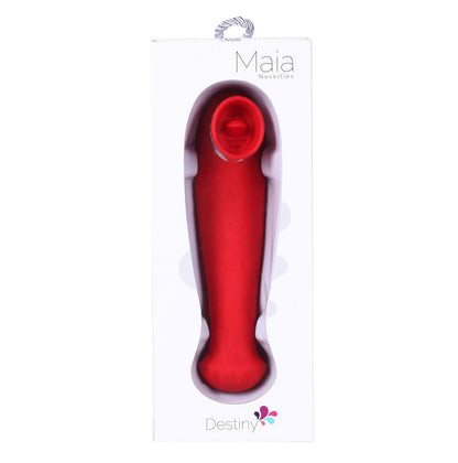 Destiny 15-Function Rechargeable Vibrating - Suction Wand - Blue - Love It Wet