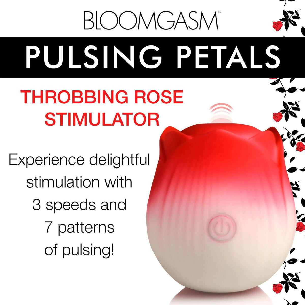 Pulsing Petals Throbbing Rose Stimulator - Pink - Love It Wet