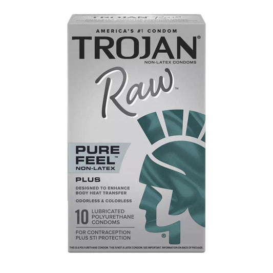 Trojan Raw Non-Latex 10 Pack - Love It Wet