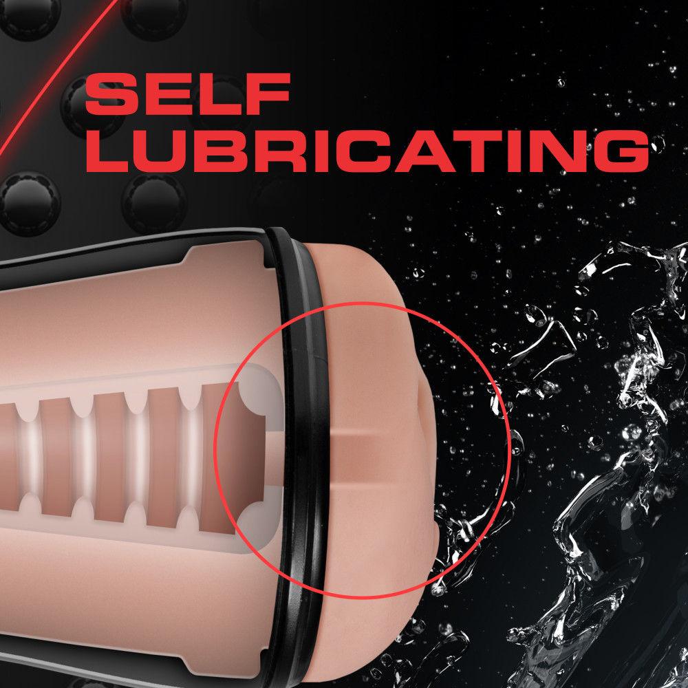 M for Men - Soft and Wet - Pussy With Pleasure Ridges and Orbs - Self Lubricating Stroker Cup - Vanilla - Love It Wet