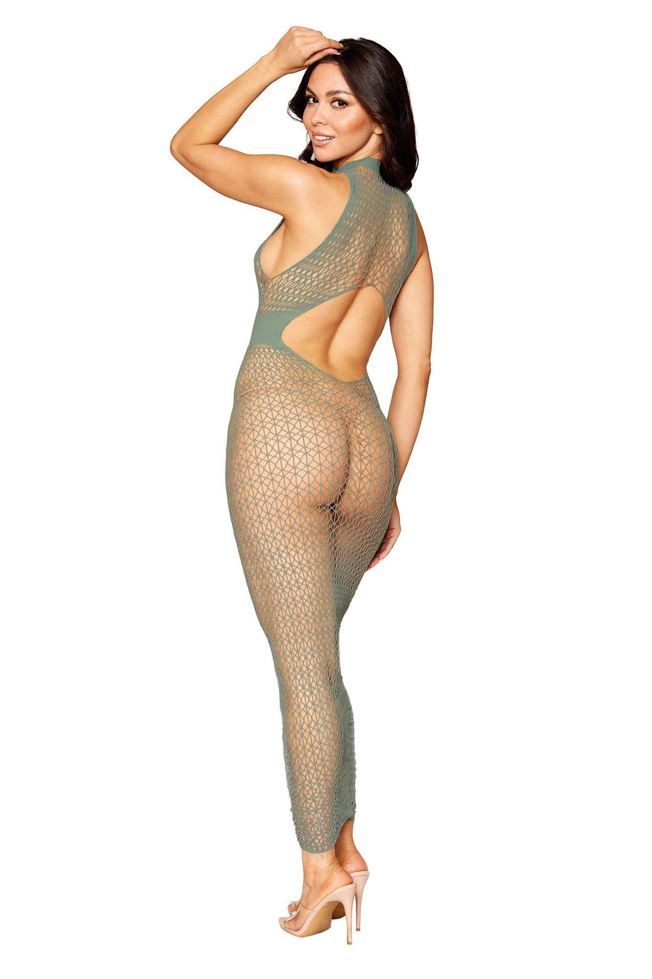 Bodystocking Gown - One Size - Sage - Love It Wet