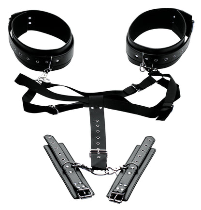 Acquire Easy Access Thigh Harness With Wrist Cuffs - Love It Wet