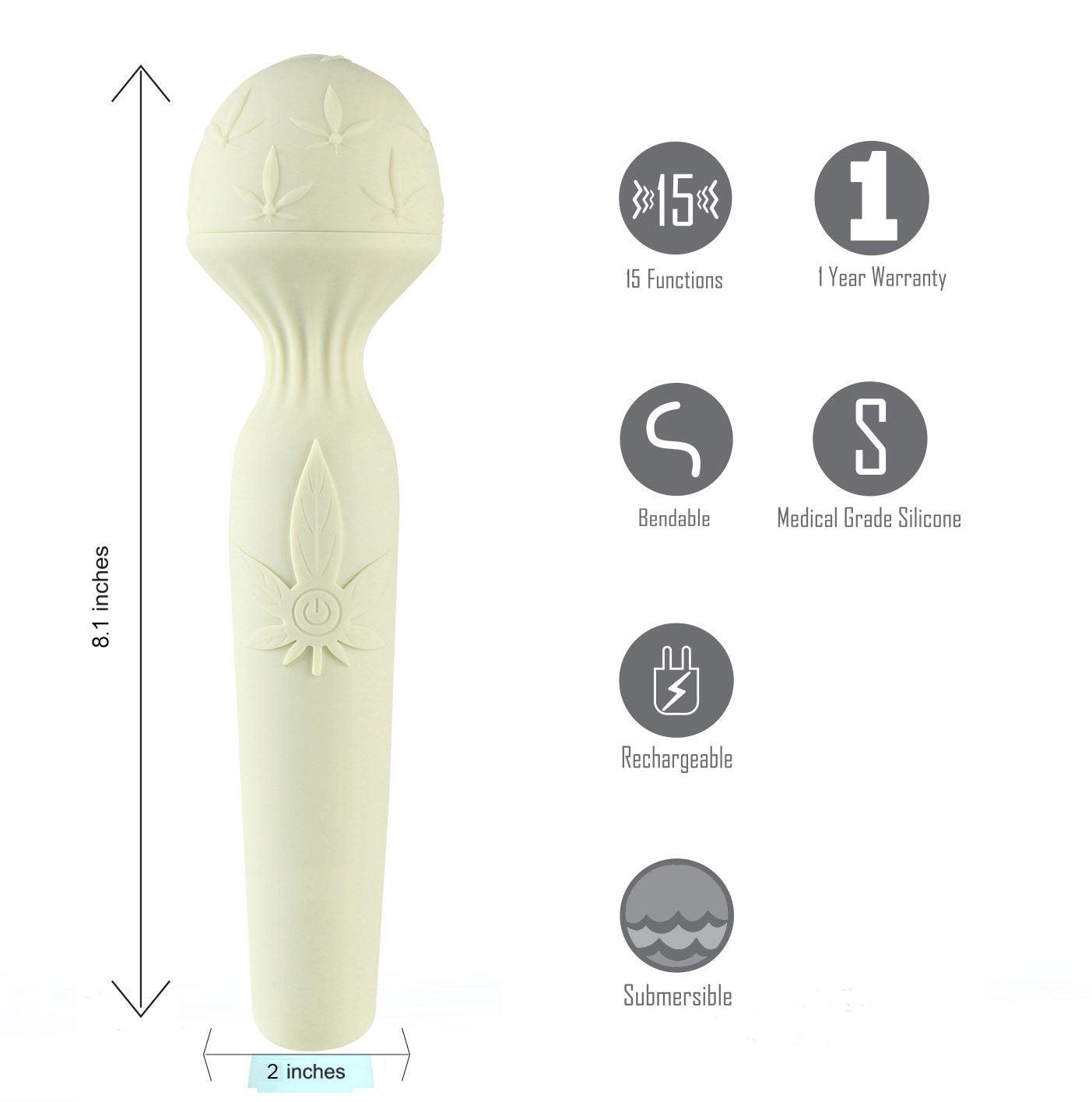 Marlie 15-Function Rechargeable Bendable Wand - Love It Wet