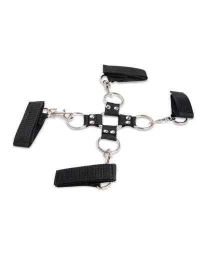 7 Pc Hogtie and Ball Gag Kit - Black - Love It Wet