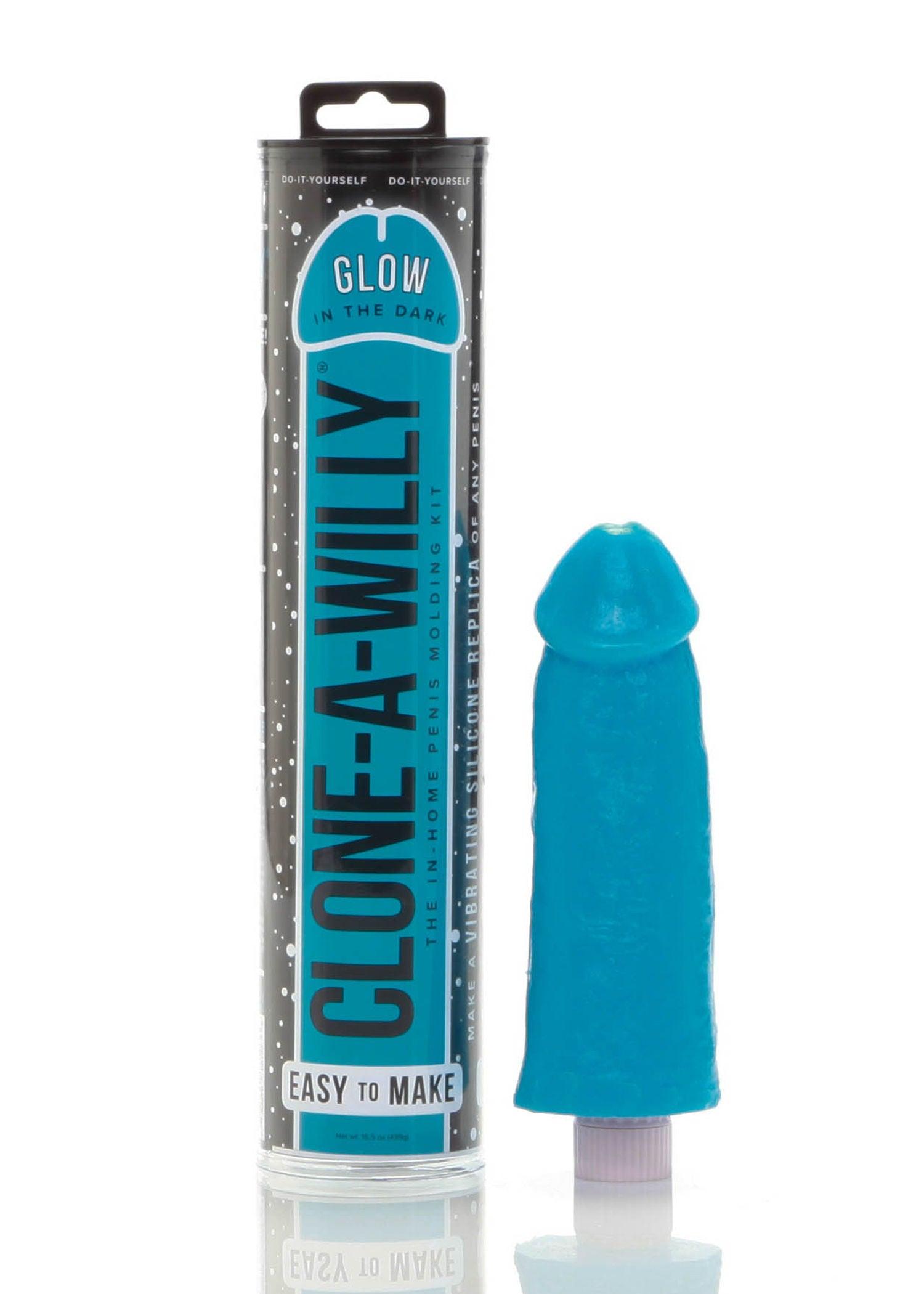 Clone-a-Willy Glow-in-the-Dark Kit - Blue - Love It Wet