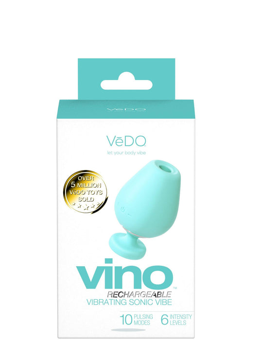 Vino Rechargeable Vibrating Sonic Vibe - Turquoise - Love It Wet